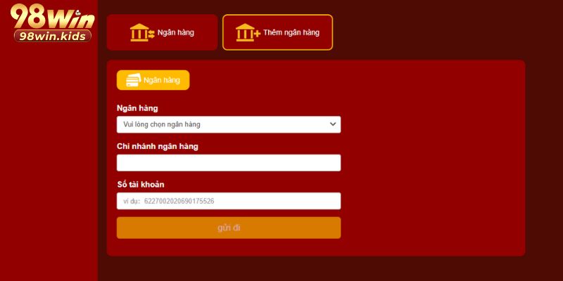 Rút Tiền 98win - 3 Bước Để Chuyển Thưởng Về Ngân Hàng 3 Người chơi gửi yêu cầu rút tiền đến 98win